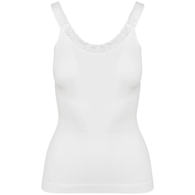 Eco-friendly seamless tank top with lace